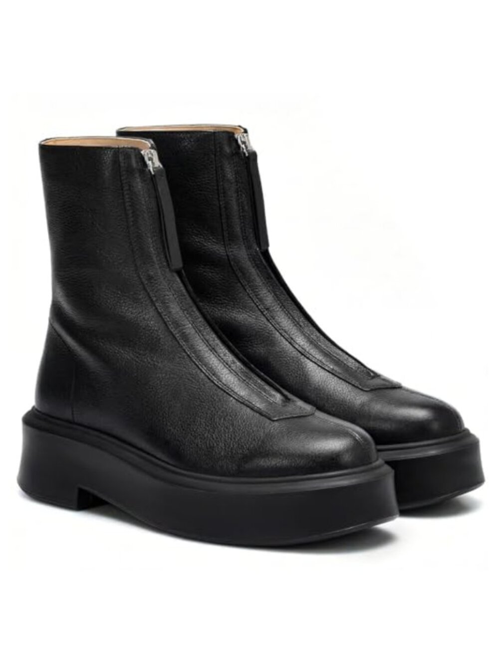 Platform Ankle Boots Chunky Chelsea Suede Combat Zip Fall Booties